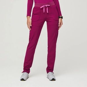 Figs Nepal large tall scrub pants in color dark Magenta